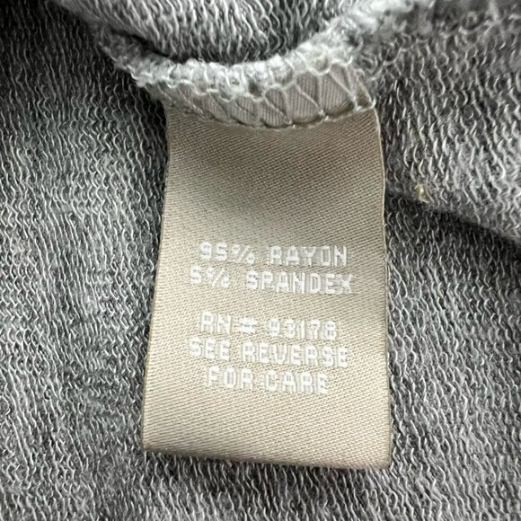 Joan Vass Womens Cardigan Sweater Gray Long Sleeve Open Front Waterfall Knit M - Picture 10 of 11